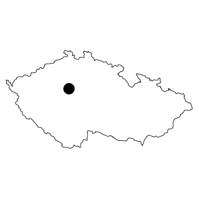 チェコ共和国無料フリーイラスト｜首都(白)